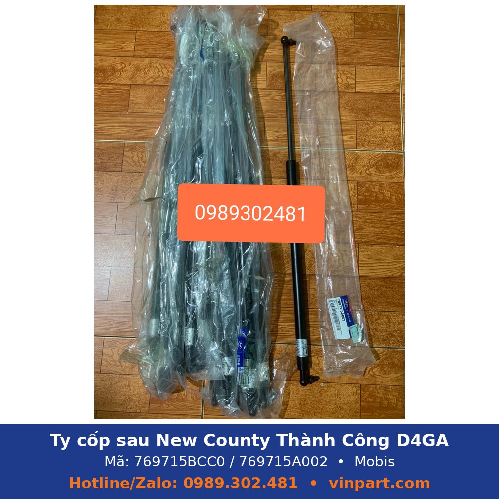 Dấu hiệu ty cốp sau xe New County D4GA bị yếu và cách thay